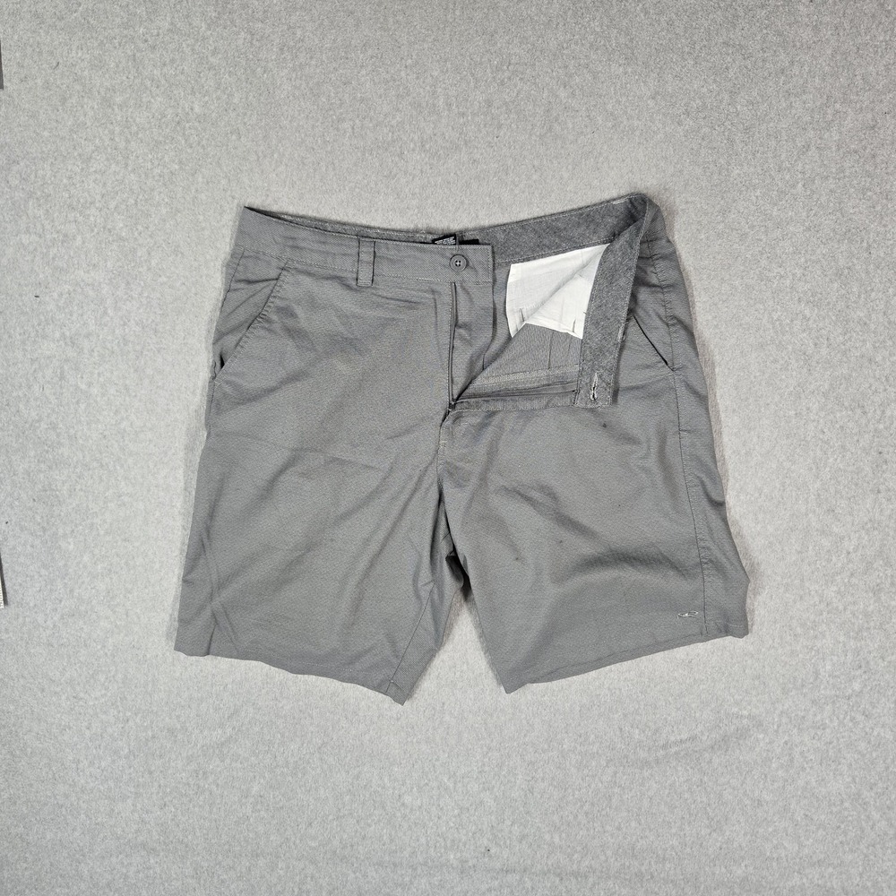 O'Neill Men Shorts 38 Gray Chino Casual Skater 10" Inseam Logo Stretch Pockets